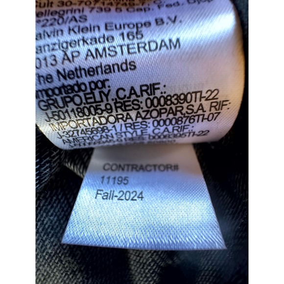 Calvin Klein Men Black Beauty Herringbone Zip Polo Shirt XLarge - Picture 3 of 7